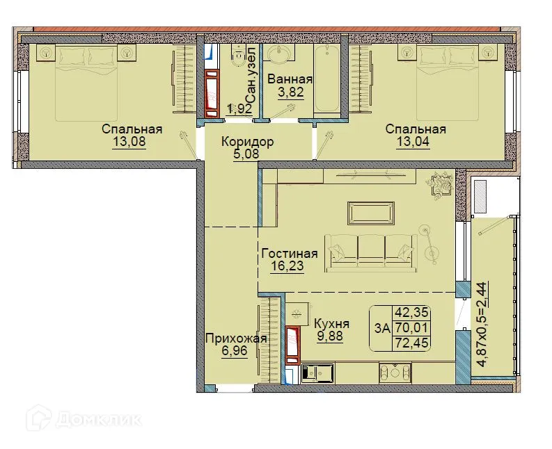 Фото квартиры в ЖК Репин-Парк