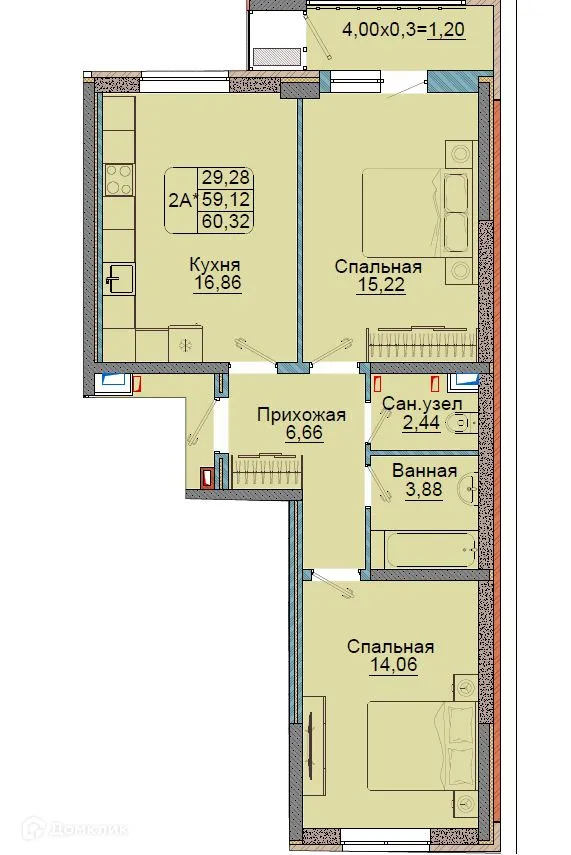 Фото квартиры в ЖК Репин-Парк