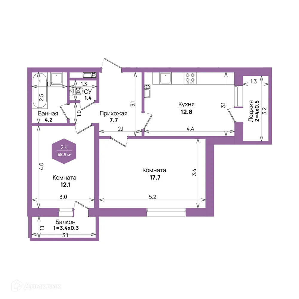 Фото квартиры в ЖК "Бауинвест"