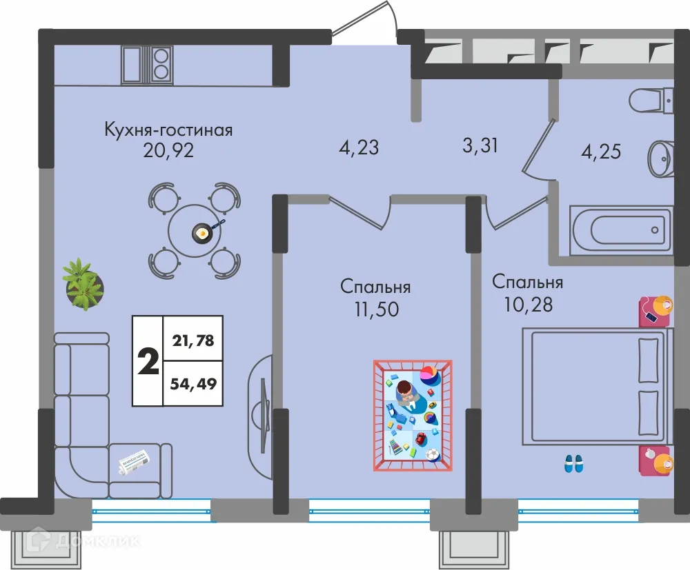 Фото квартиры в ЖК ЗЕЛЕНАЯ ТЕРРИТОРИЯ
