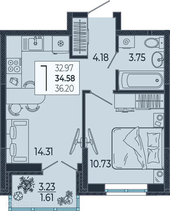 Фото квартиры в ЖК Эстет