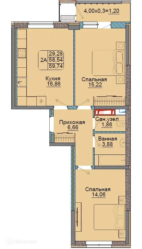 Фото квартиры в ЖК Репин-Парк