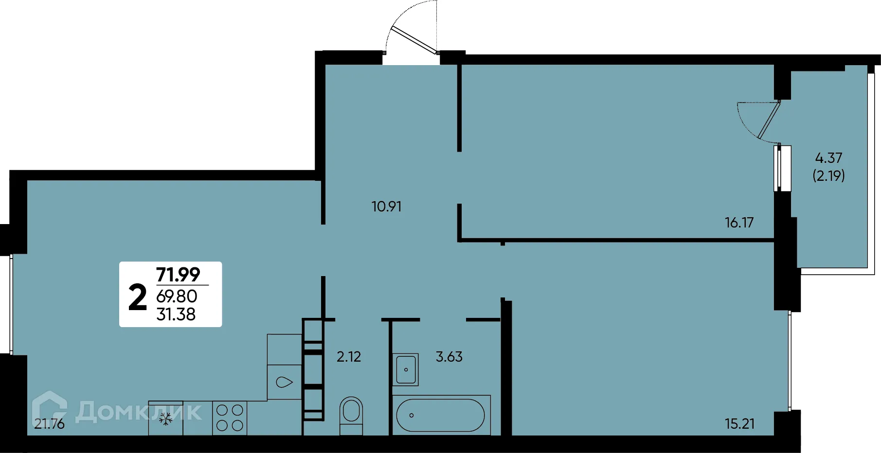 Фото квартиры в ЖК "Достояние"
