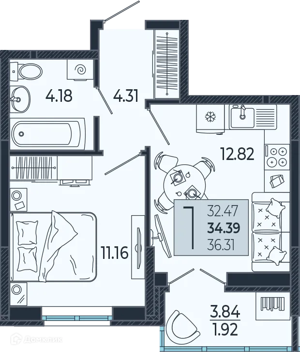 Фото квартиры в ЖК Эстет