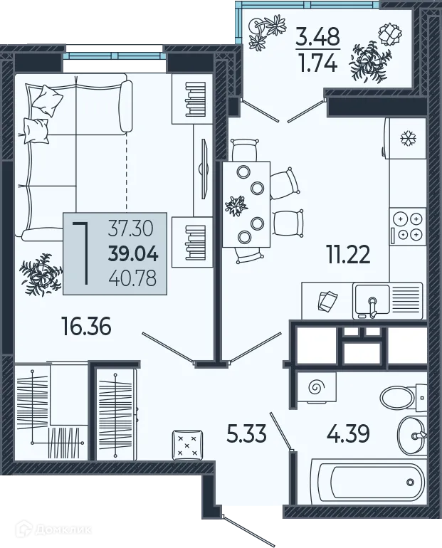 Фото квартиры в ЖК Эстет