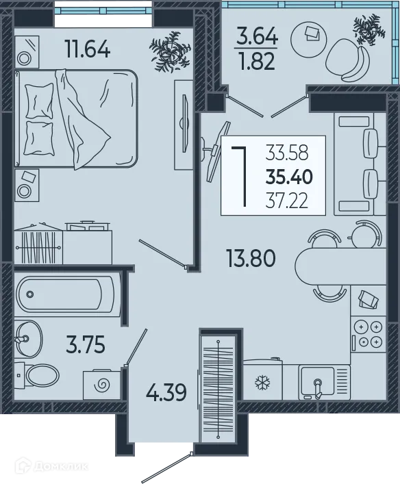 Фото квартиры в ЖК Эстет