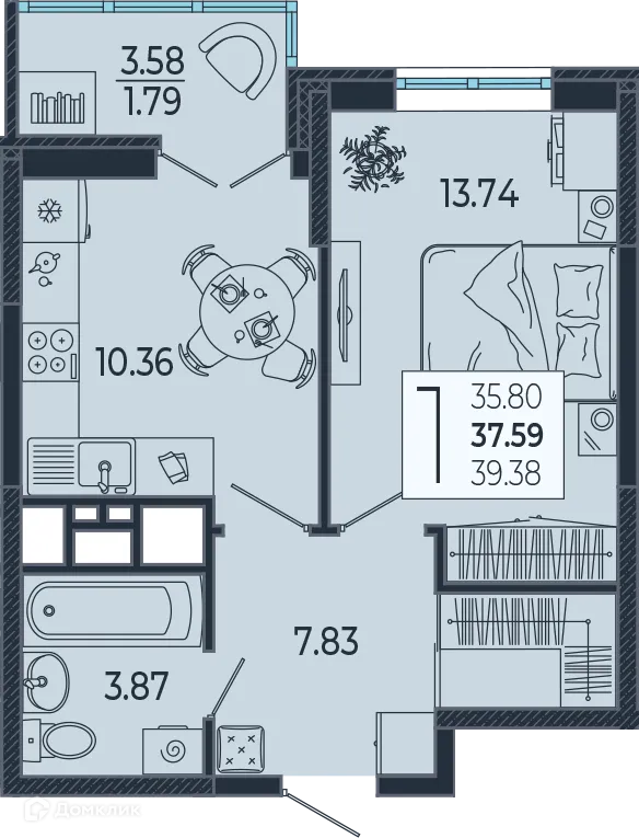 Фото квартиры в ЖК Эстет