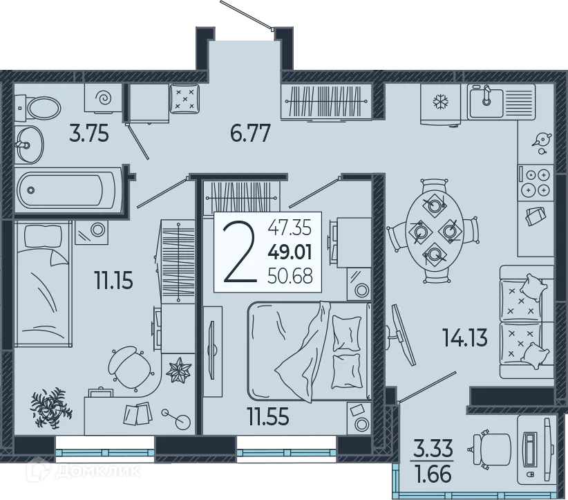 Фото квартиры в ЖК Эстет