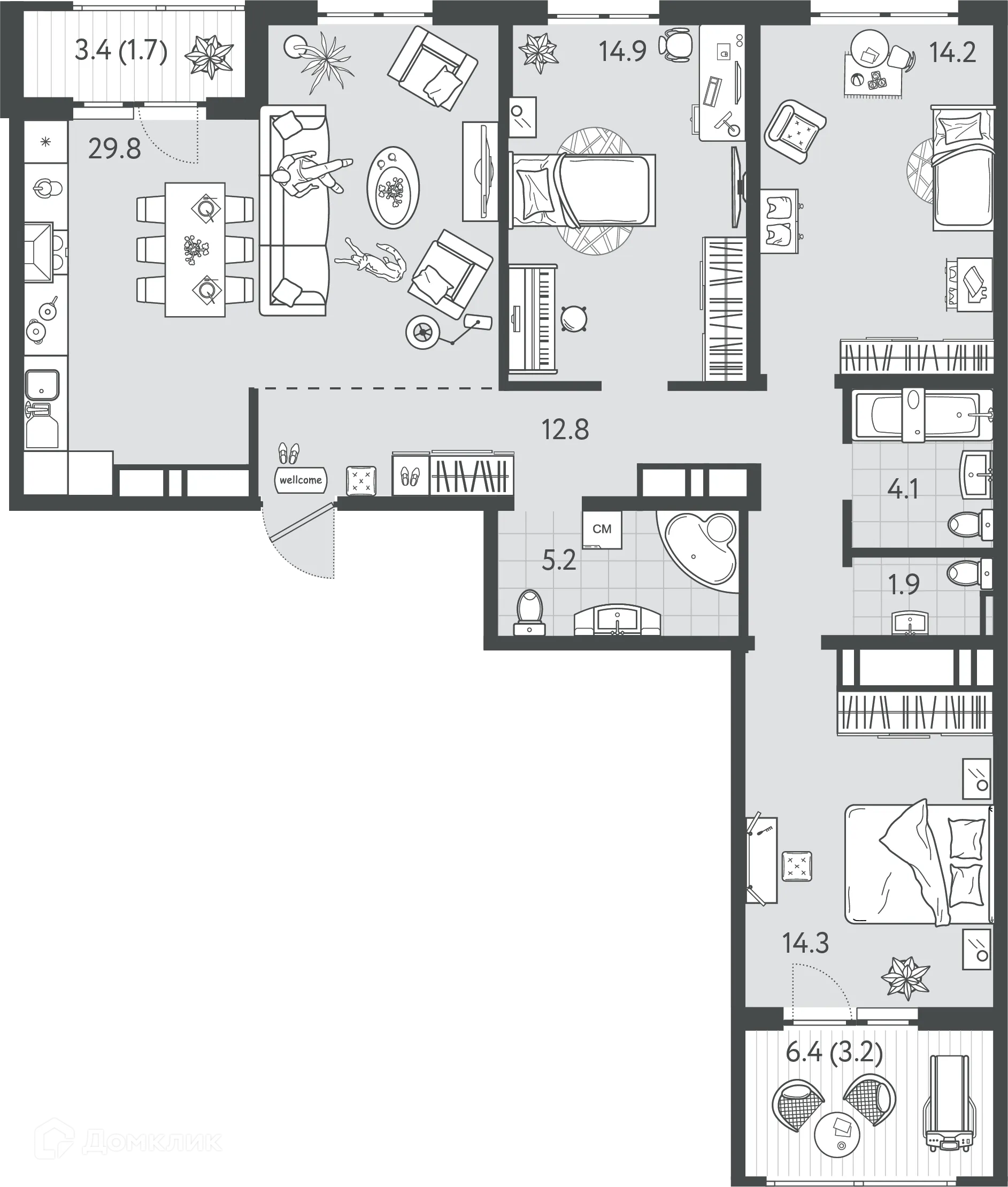 Фото квартиры в ЖК Все Свои VIP (Все Свои ВИП)