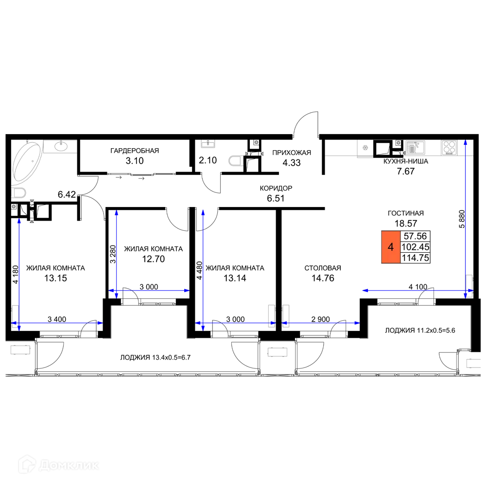 Фото квартиры в ЖК "Сегодня"