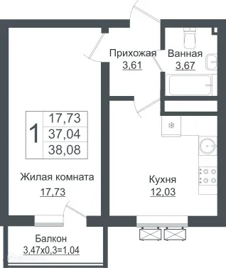 Фото квартиры в ЖК Зеленый театр