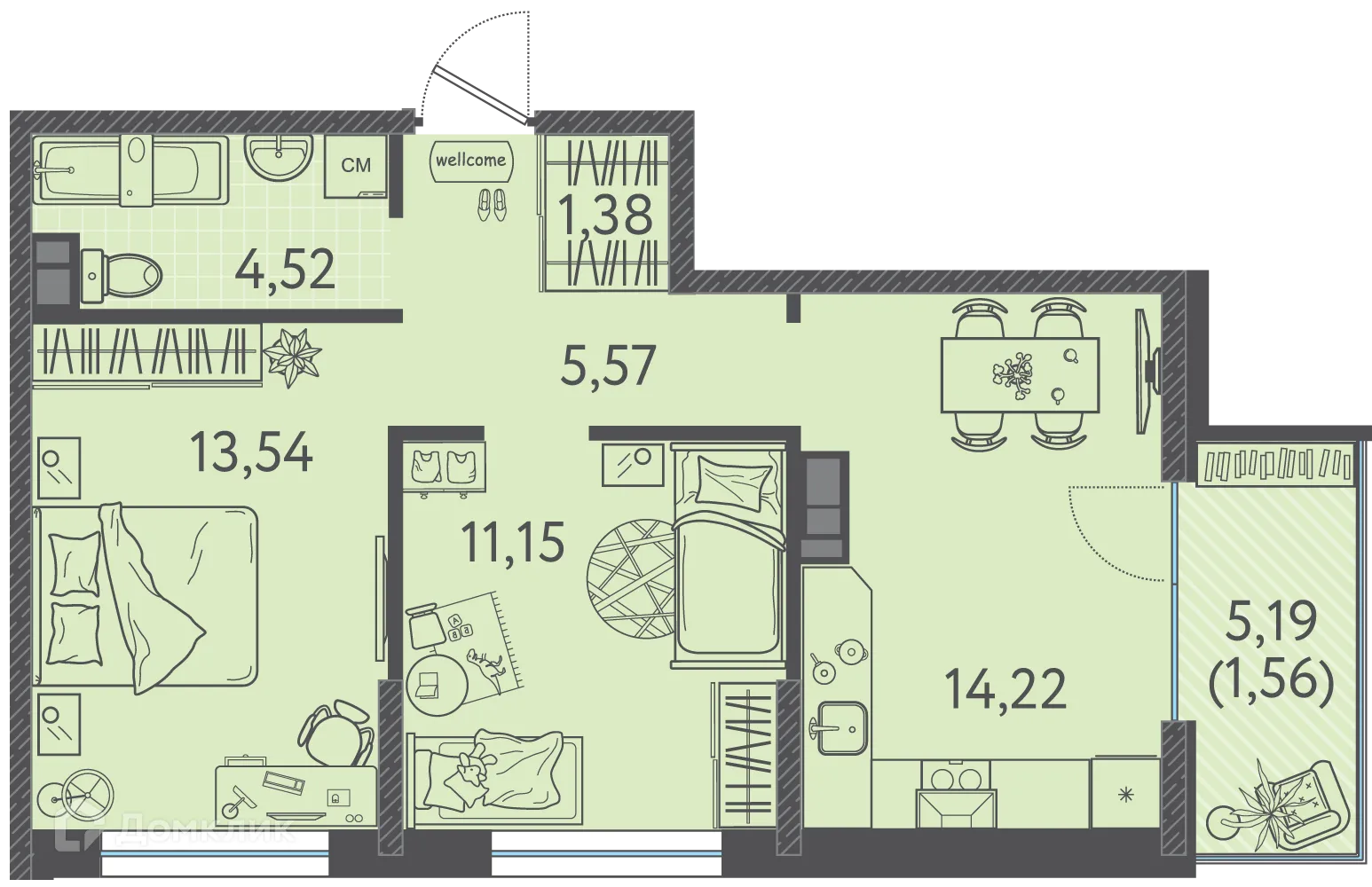 Фото квартиры в ЖК Друзья