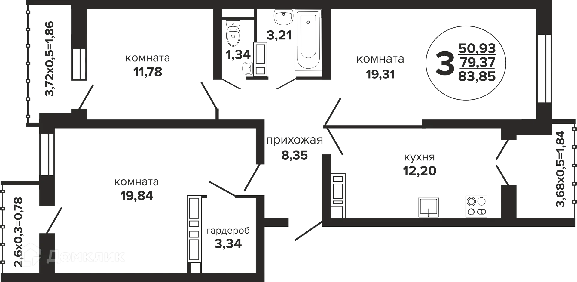 Фото квартиры в ЖК Гулливер