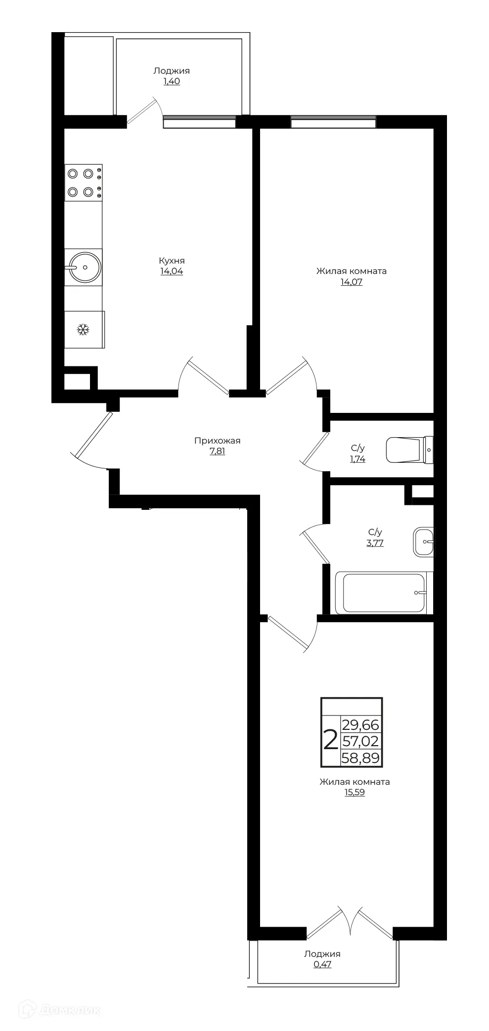 Фото квартиры в ЖК Европа -Сити