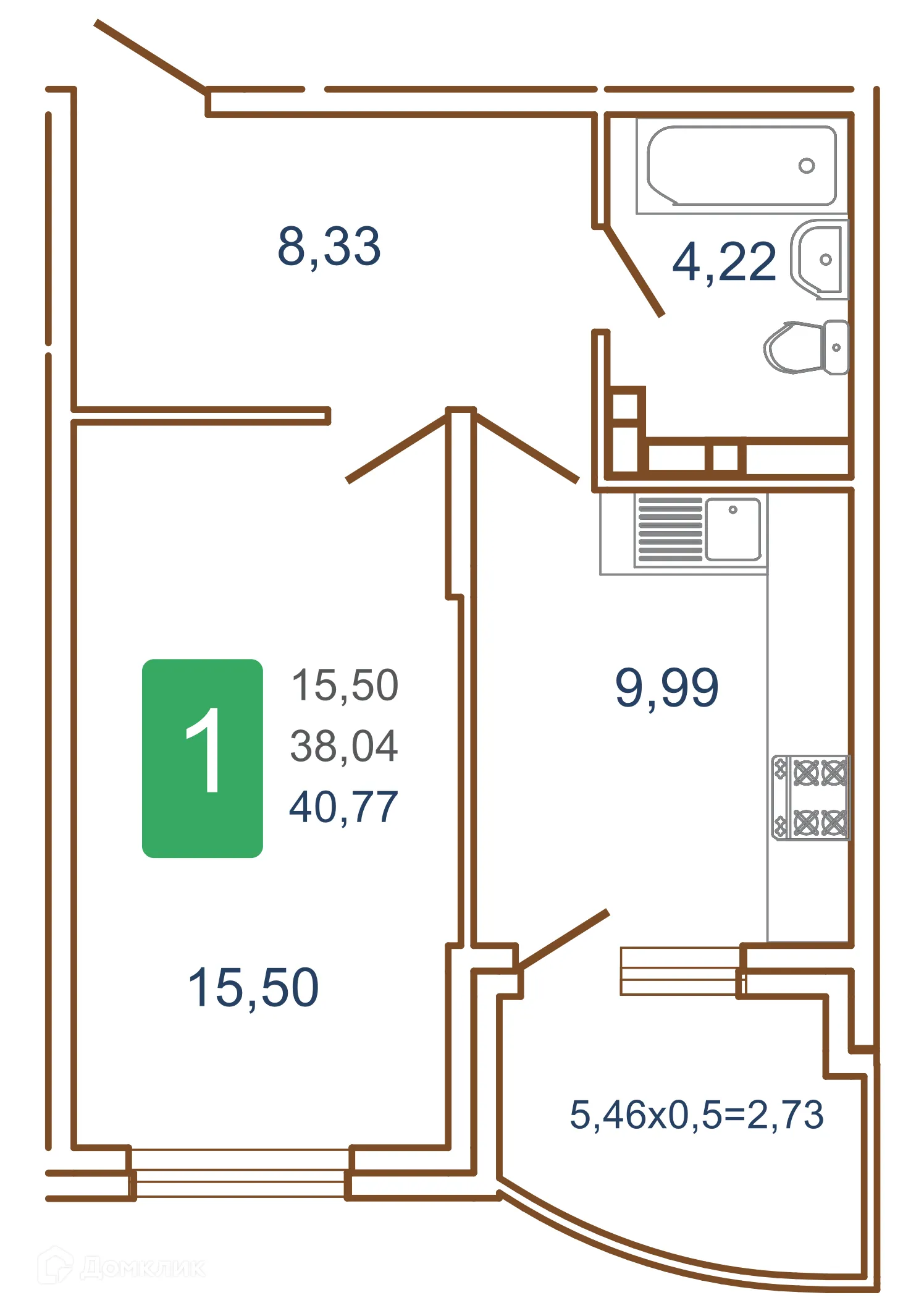 Фото квартиры в ЖК Хорошая погода 2