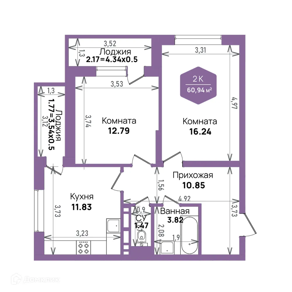 Фото квартиры в ЖК Городской квартал "Левада"