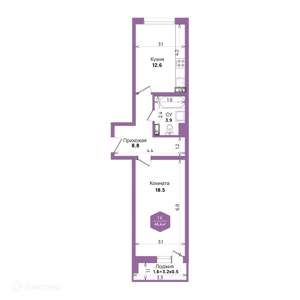 Фото квартиры в ЖК "Бауинвест"