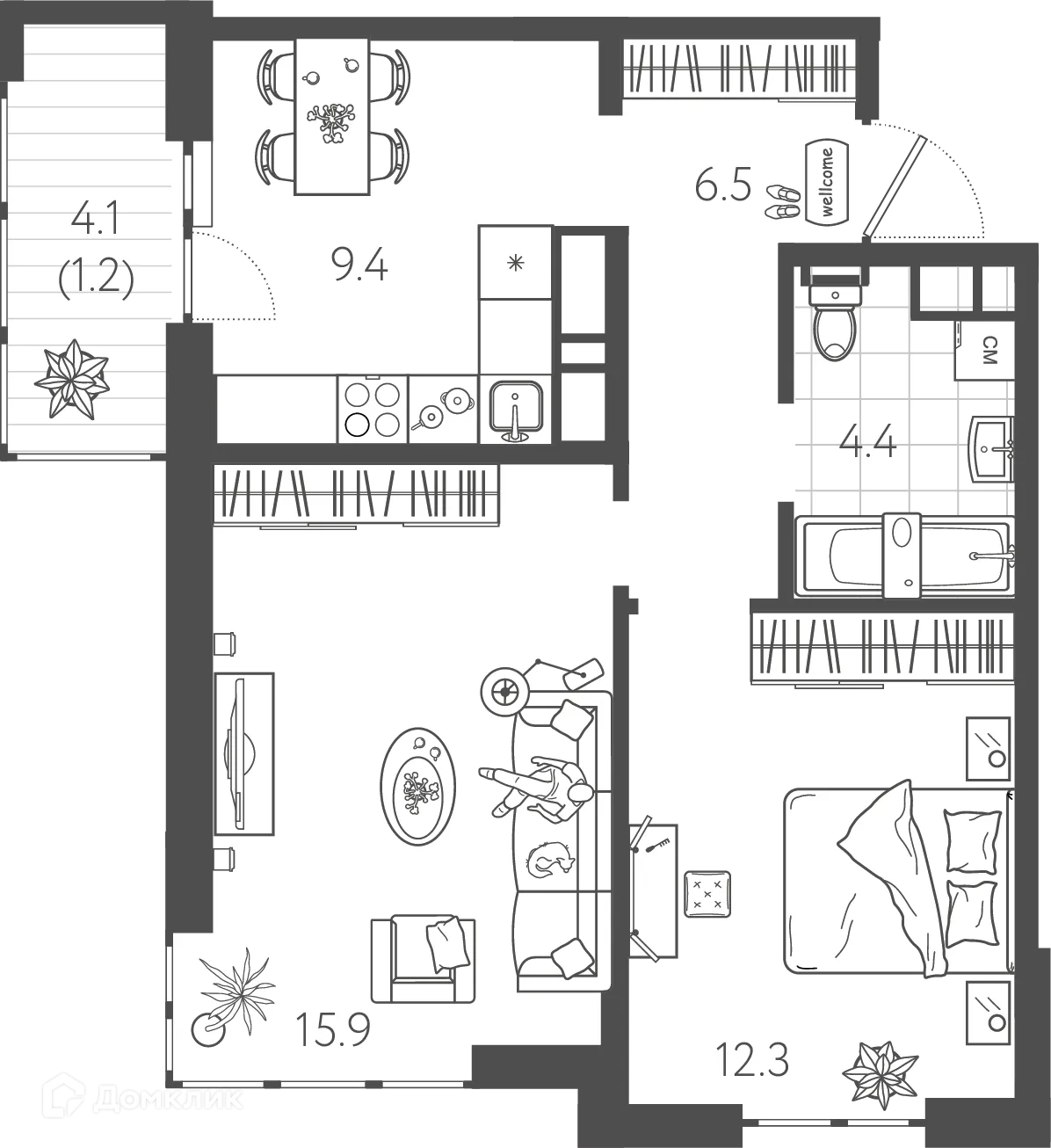 Фото квартиры в ЖК Все Свои VIP (Все Свои ВИП)