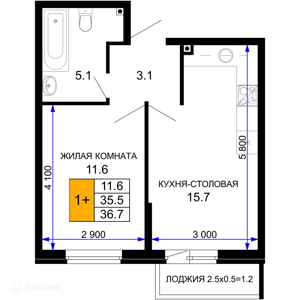 Фото квартиры в ЖК "Дыхание"