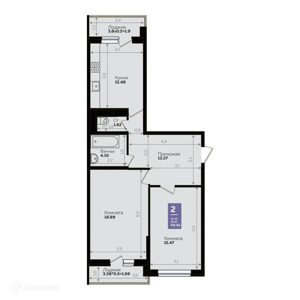 Фото квартиры в ЖК Городской квартал "Левада"