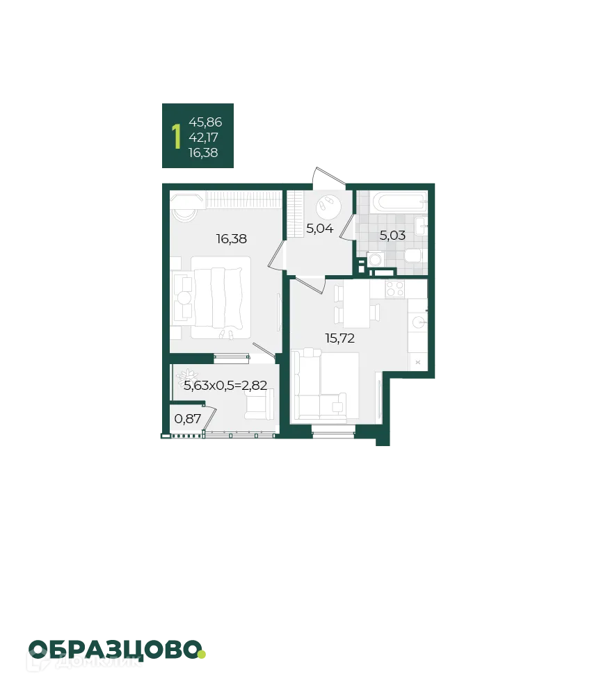 Фото квартиры в ЖК Микрорайон Образцово