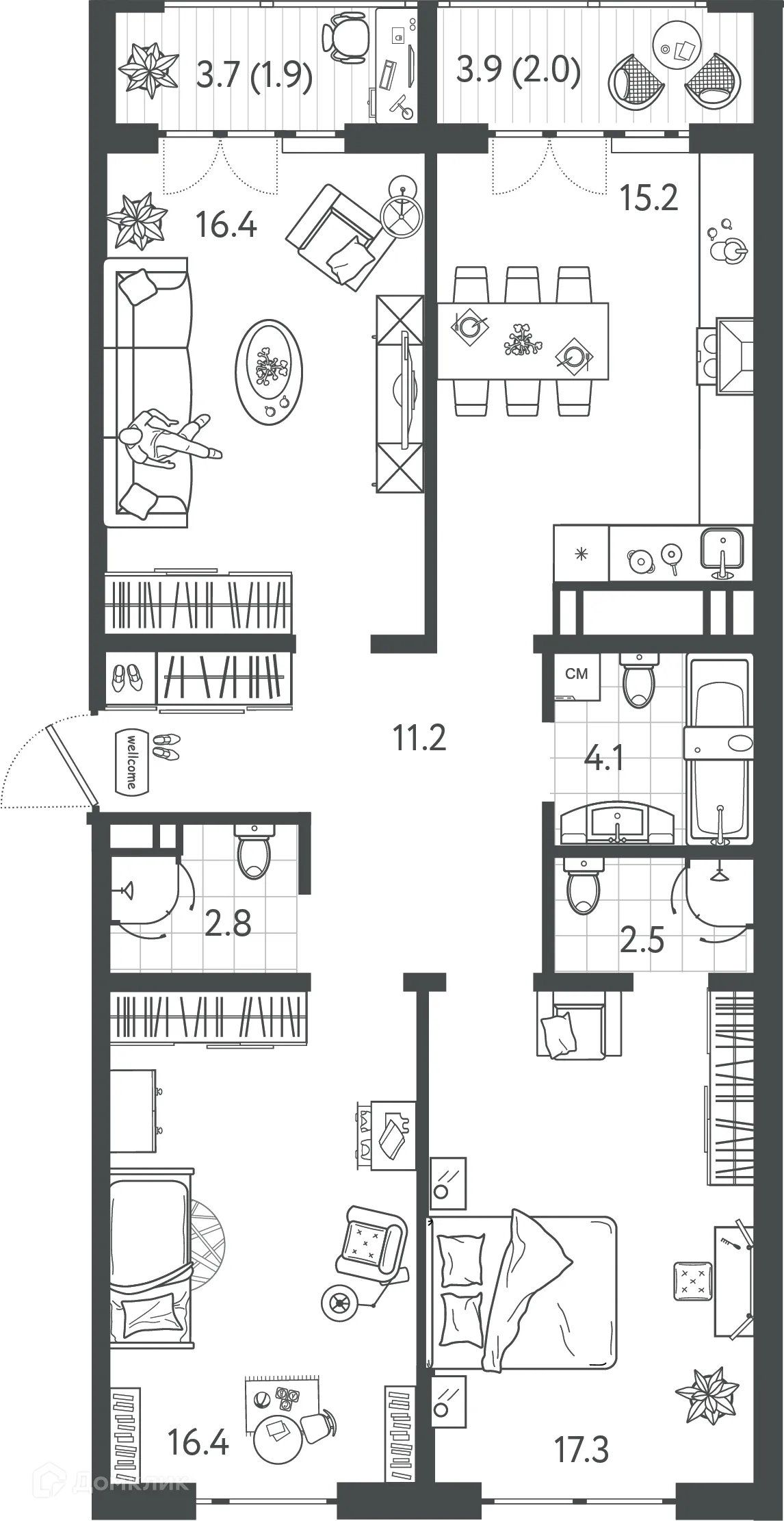 Фото квартиры в ЖК Все Свои VIP (Все Свои ВИП)