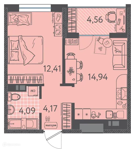 Фото квартиры в ЖК Друзья