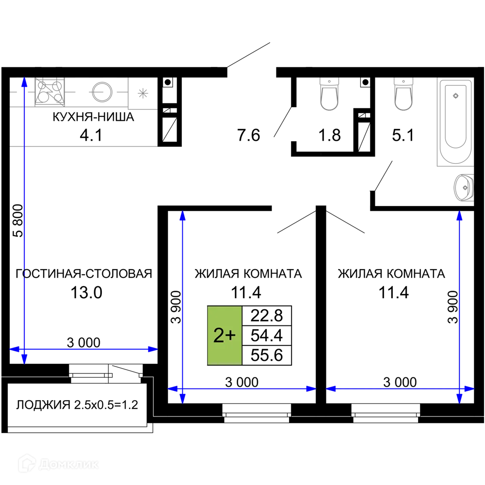 Фото квартиры в ЖК "Дыхание"
