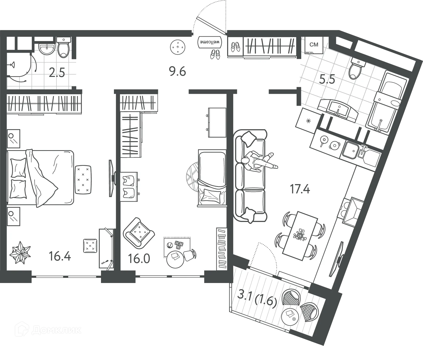 Фото квартиры в ЖК Все Свои VIP (Все Свои ВИП)