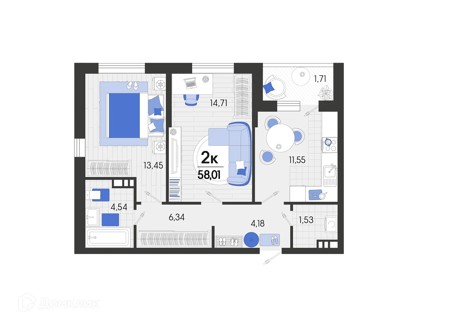 Фото квартиры в ЖК Белые Росы