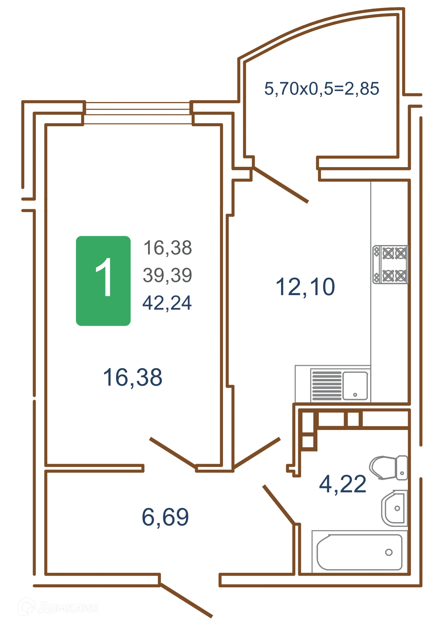 Фото квартиры в ЖК Хорошая Погода