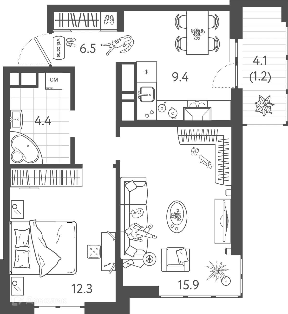 Фото квартиры в ЖК Все Свои VIP (Все Свои ВИП)