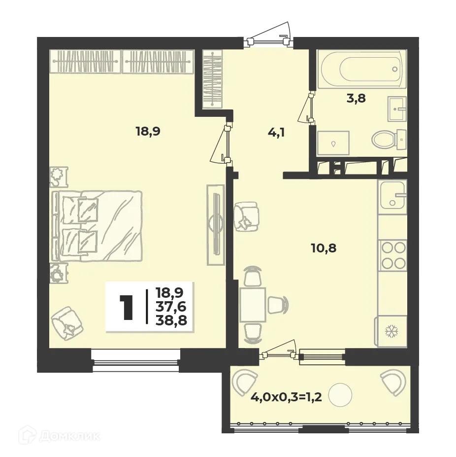 Фото квартиры в ЖК "ЛЕТО"