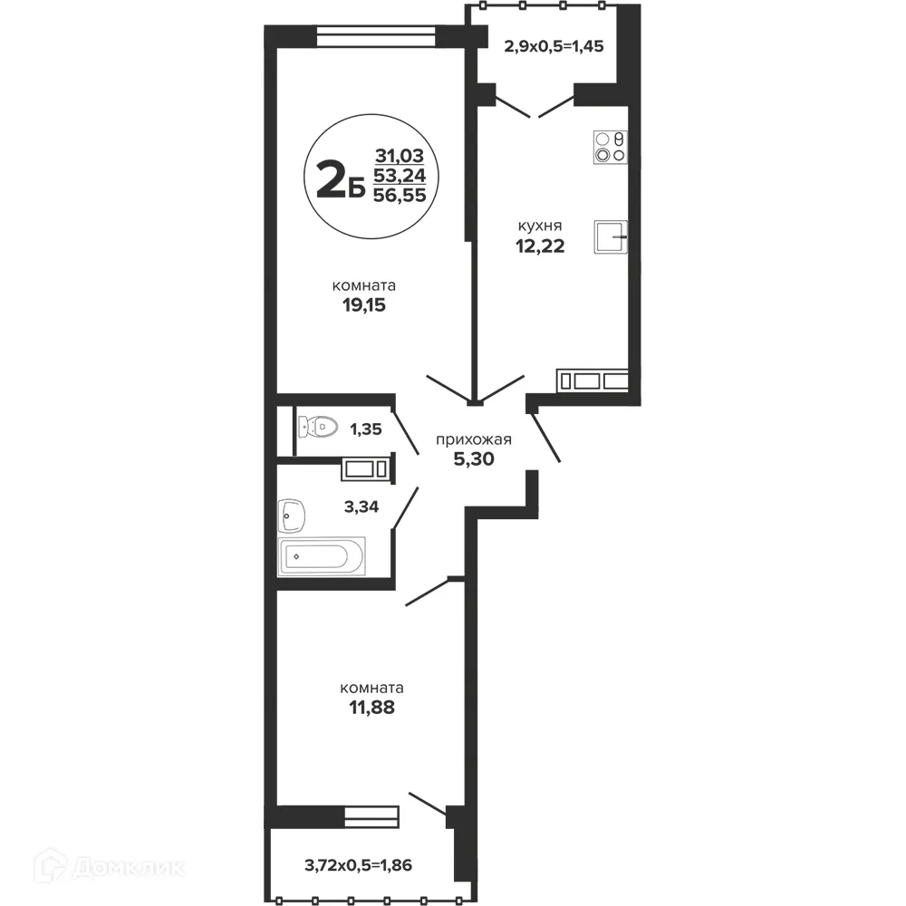 Фото квартиры в ЖК Гулливер