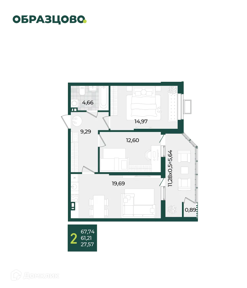 Фото квартиры в ЖК Микрорайон Образцово