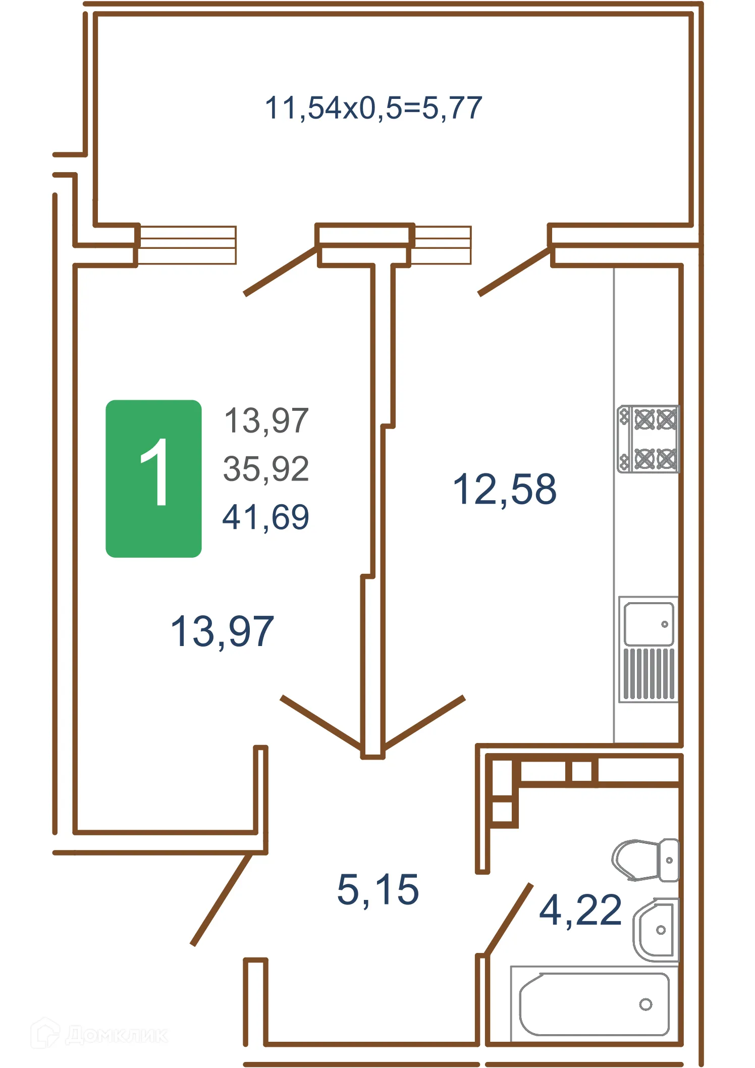 Фото квартиры в ЖК Хорошая погода 2