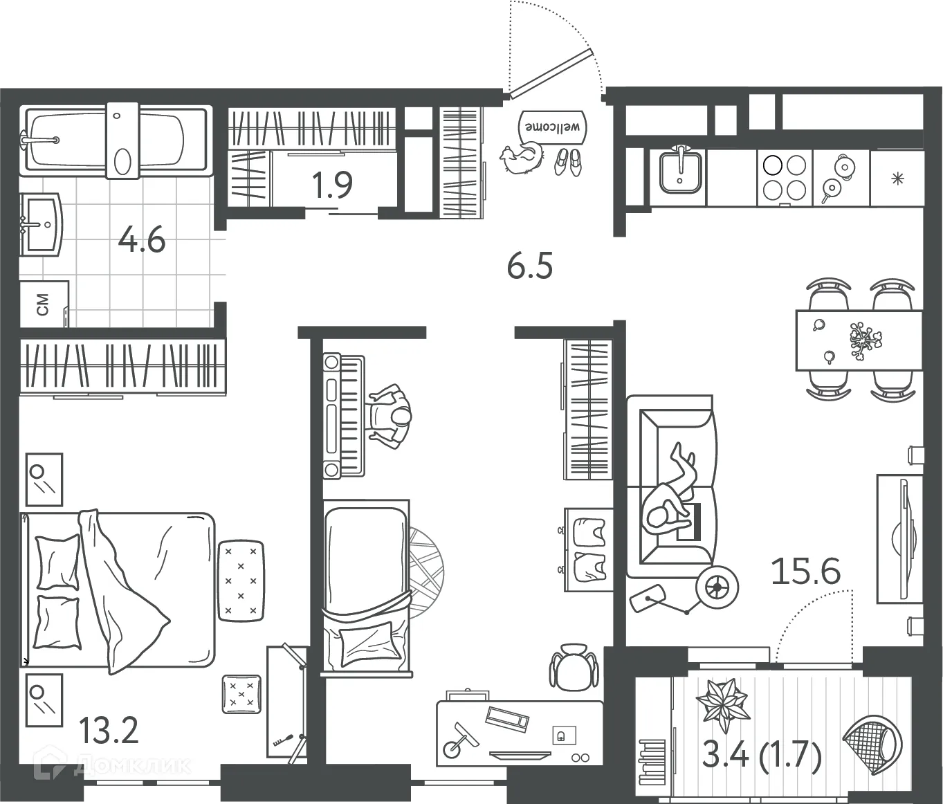 Фото квартиры в ЖК Все Свои VIP (Все Свои ВИП)