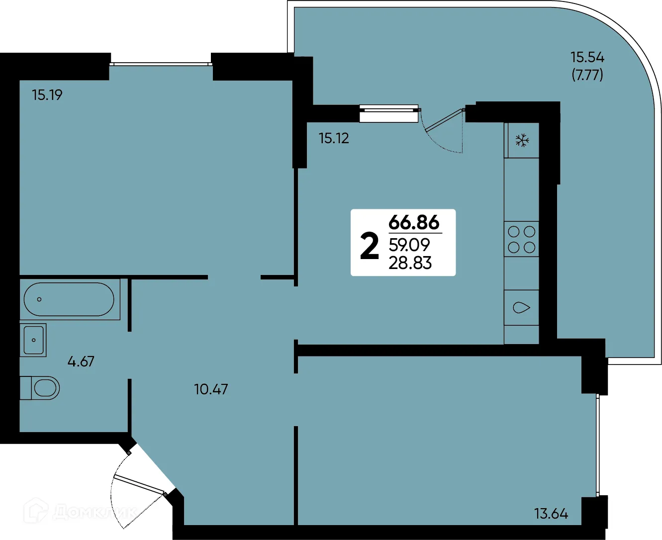 Фото квартиры в ЖК "Достояние"