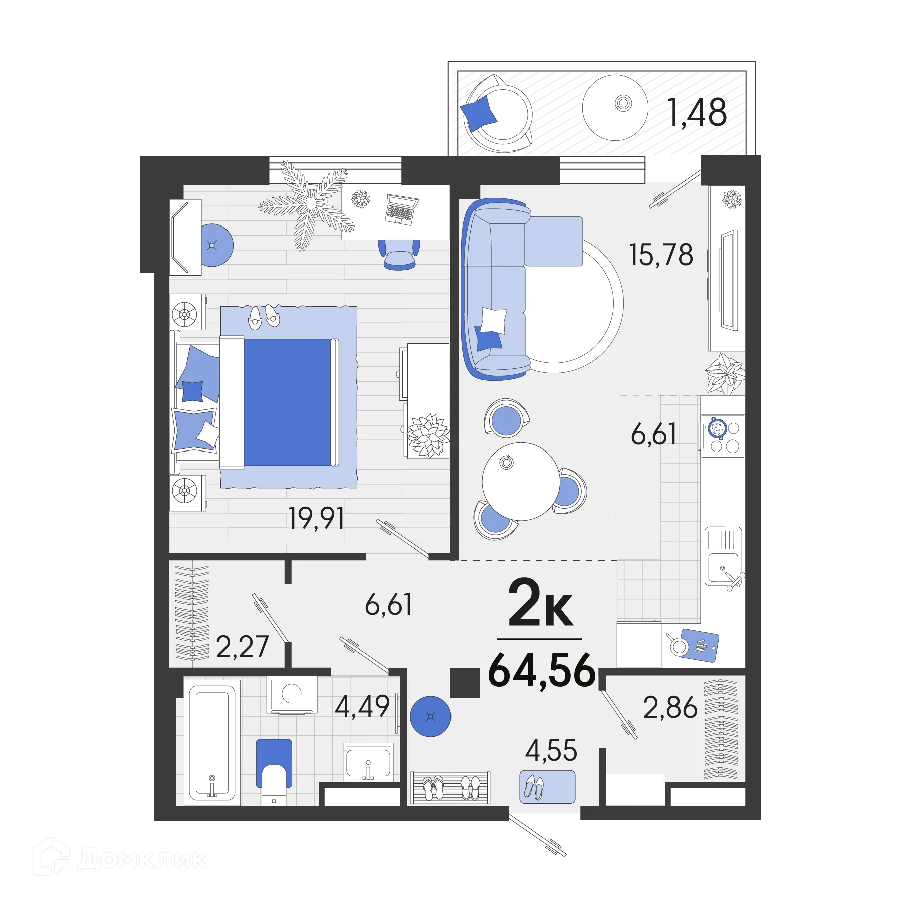 Фото квартиры в ЖК Белые Росы