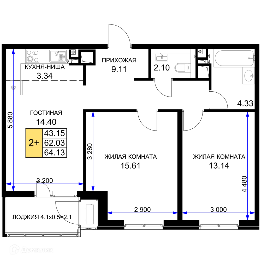 Фото квартиры в ЖК "Сегодня"