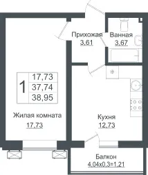 Фото квартиры в ЖК Зеленый театр