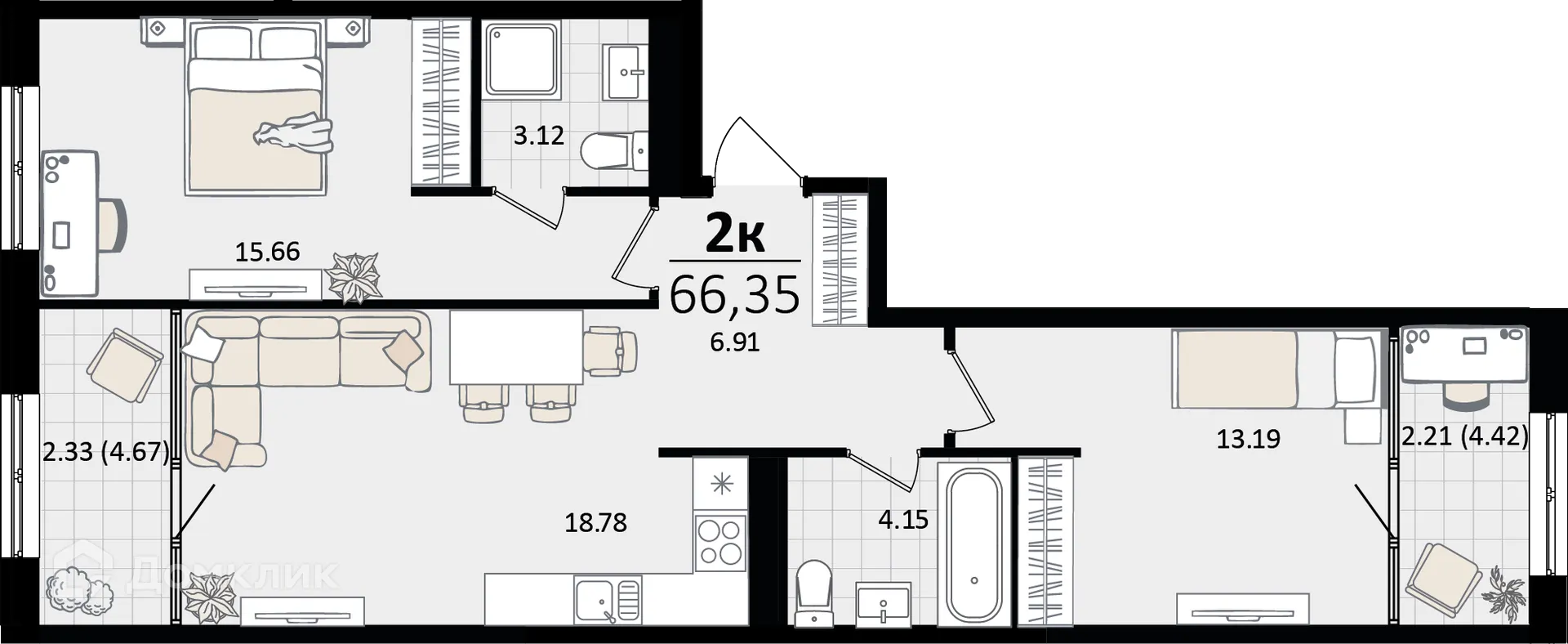 Фото квартиры в ЖК Патрики