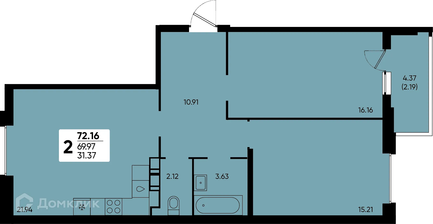 Фото квартиры в ЖК "Достояние"