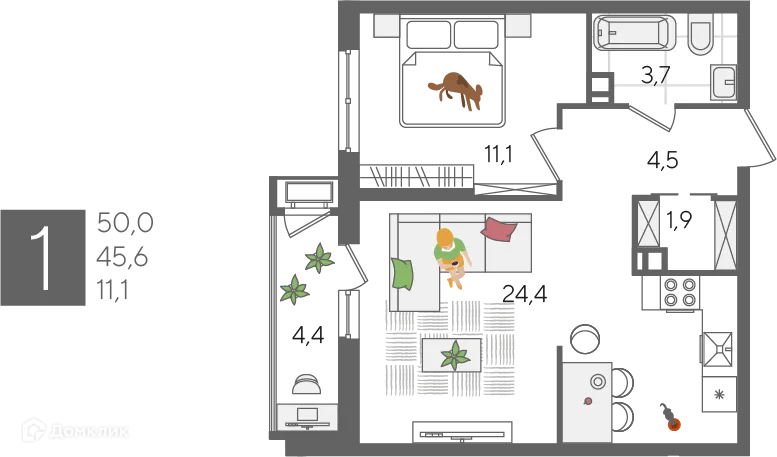 Фото квартиры в ЖК Рекорд 2