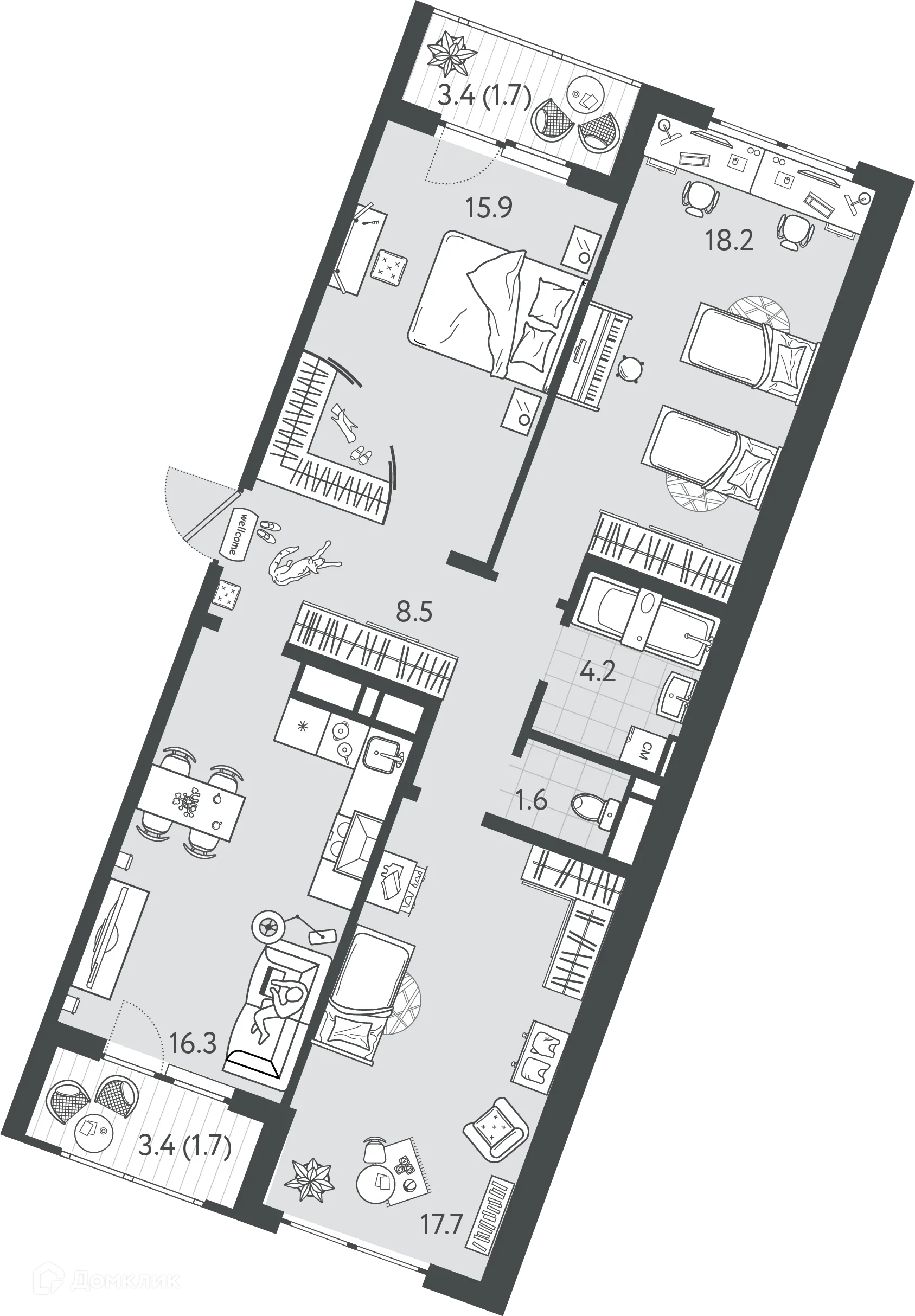 Фото квартиры в ЖК Все Свои VIP (Все Свои ВИП)
