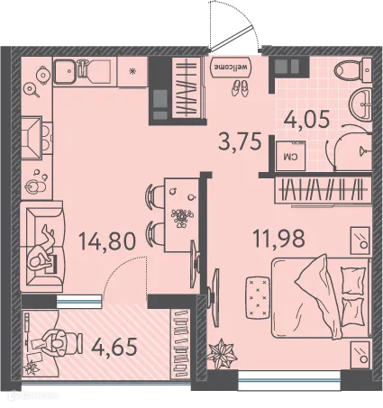 Фото квартиры в ЖК Друзья