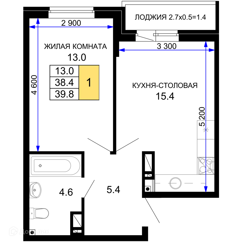 Фото квартиры в ЖК "Дыхание"