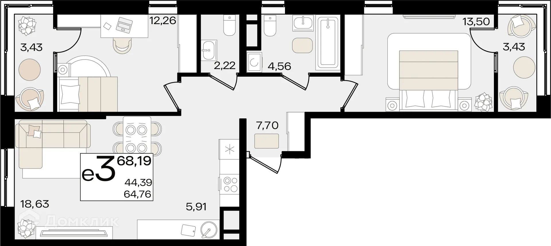 Фото квартиры в ЖК Патрики