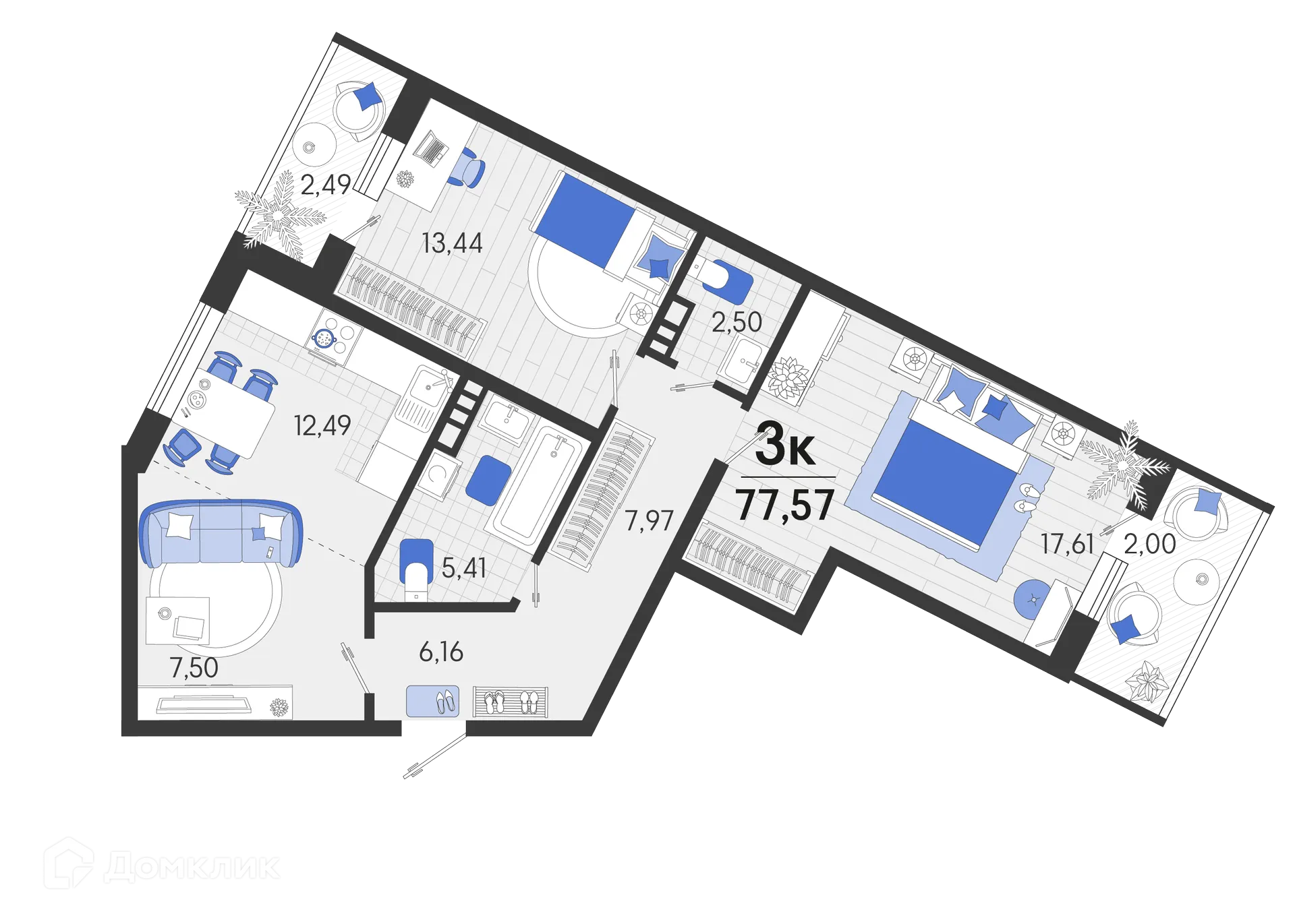 Фото квартиры в ЖК Белые Росы