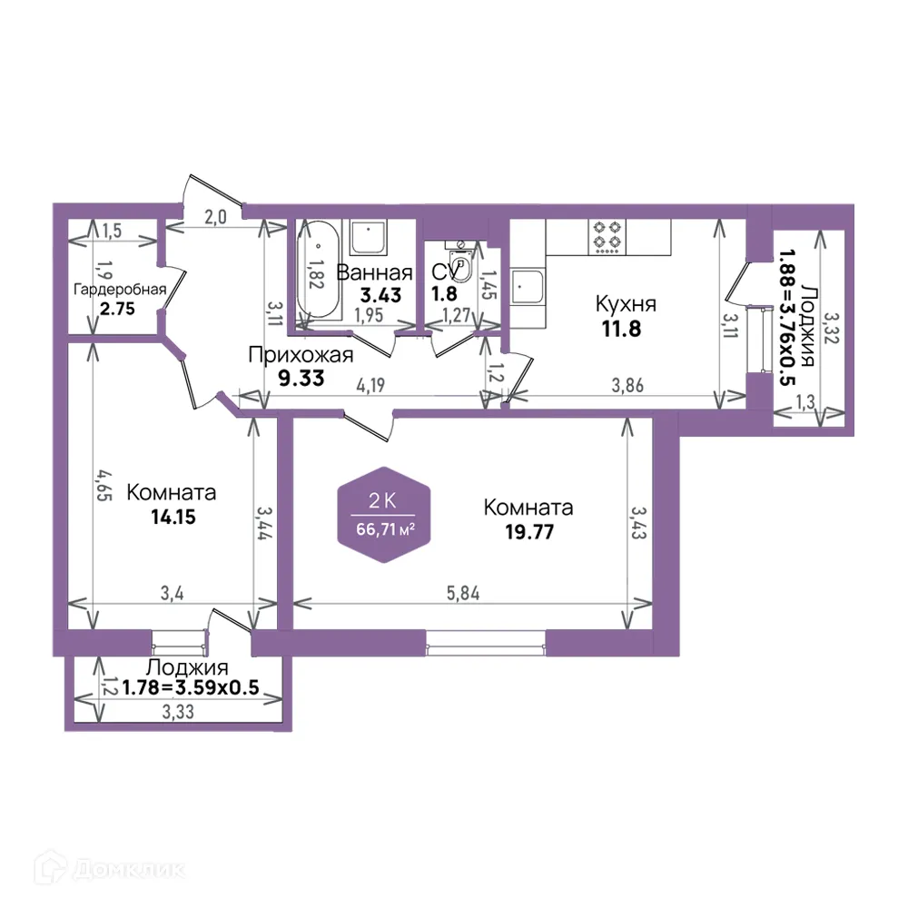 Фото квартиры в ЖК Городской квартал "Левада"